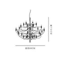 Italian designer 2097 Modern home decorationa lamps 18/30/50 Gold Black Silver Gino sarfaitti Chandelier dining Hang Lights - Gustobene