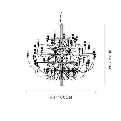 Italian designer 2097 Modern home decorationa lamps 18/30/50 Gold Black Silver Gino sarfaitti Chandelier dining Hang Lights - Gustobene