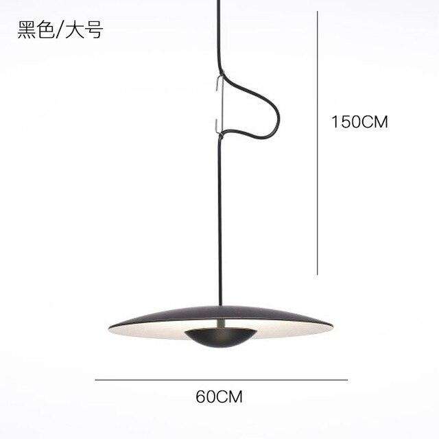 Italian Designer Samurai Hats UFO Pendant Lights Nordic Modern Hanging Lamps for Living Room Dining Room Kitchen Saucer Fixtures - Gustobene