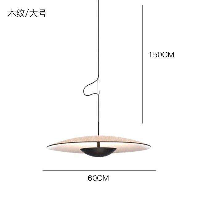 Italian Designer Samurai Hats UFO Pendant Lights Nordic Modern Hanging Lamps for Living Room Dining Room Kitchen Saucer Fixtures - Gustobene