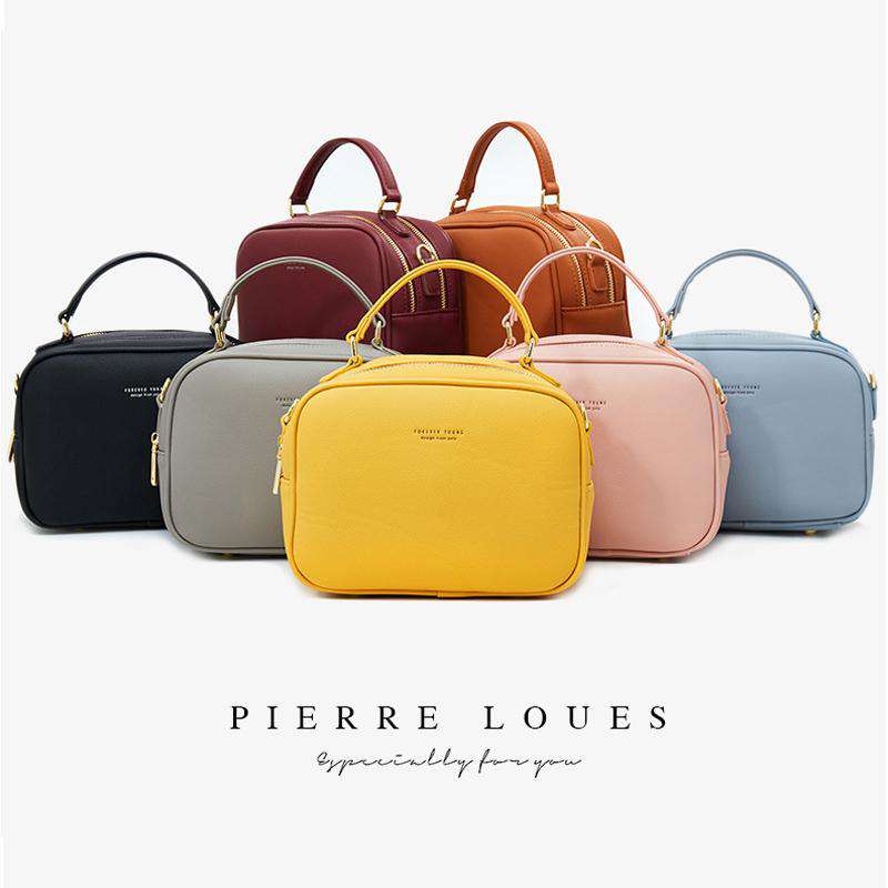 Italian Fashion Leather Zipper Shoulder Bags - Gustobene