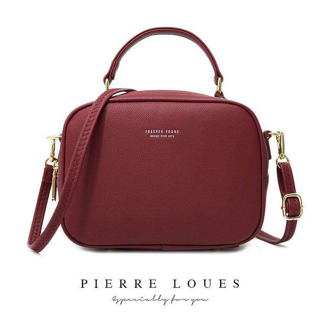 Italian Fashion Leather Zipper Shoulder Bags - Gustobene