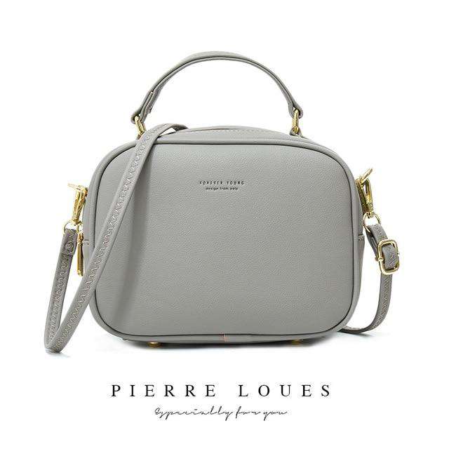 Italian Fashion Leather Zipper Shoulder Bags - Gustobene