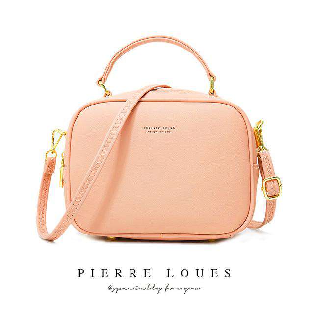 Italian Fashion Leather Zipper Shoulder Bags - Gustobene