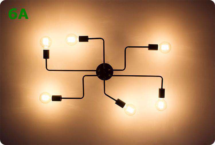 Multiple Rod Metal Chandelier - Gustobene
