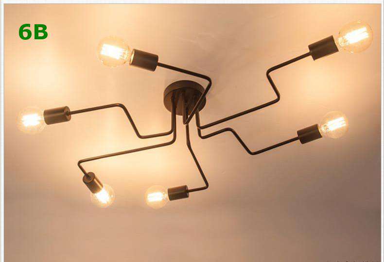 Multiple Rod Metal Chandelier - Gustobene