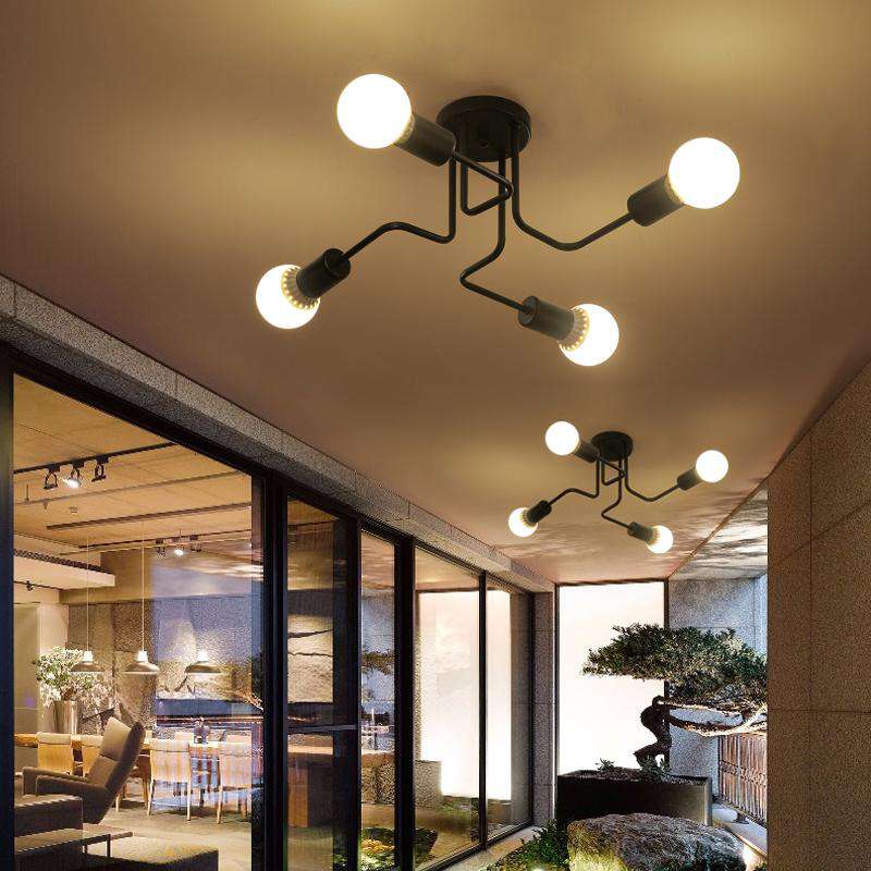 Multiple Rod Metal Chandelier - Gustobene