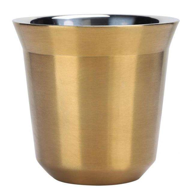 Italian Stainless Steel Coffee Cups - Gustobene