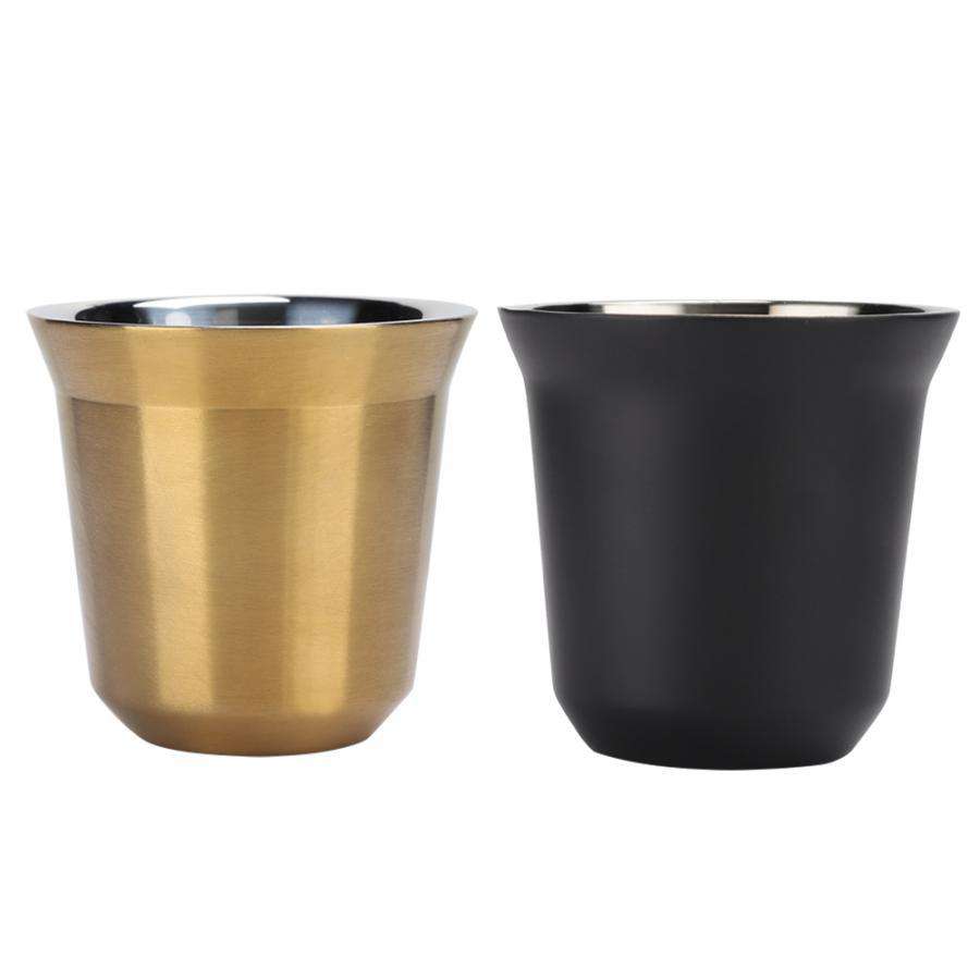 Italian Stainless Steel Coffee Cups - Gustobene