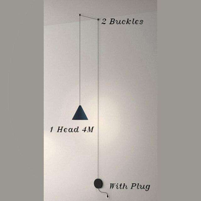 Italian Creative String Lamp Black Cone - Gustobene