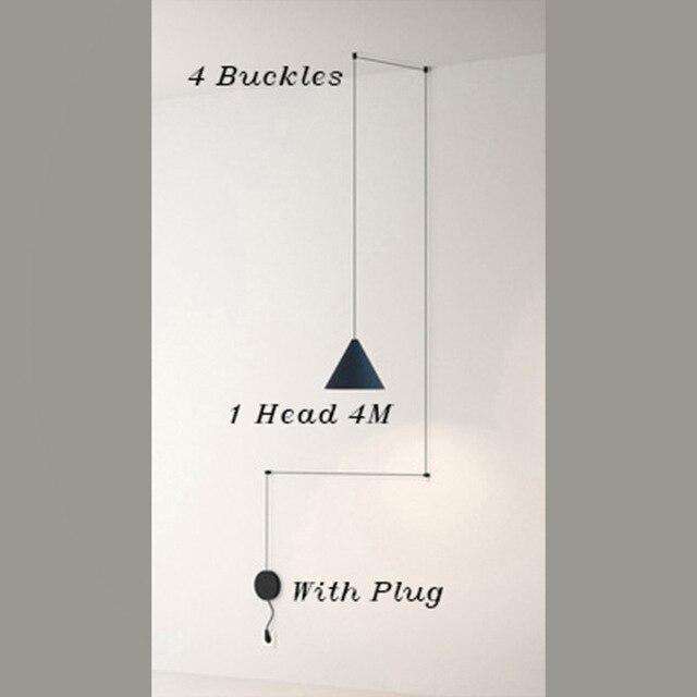 Italian Creative String Lamp Black Cone - Gustobene