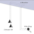 Italian Creative String Lamp Black Cone - Gustobene
