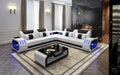 LED lights modern sofa set - Gustobene
