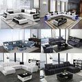 LED lights modern sofa set - Gustobene