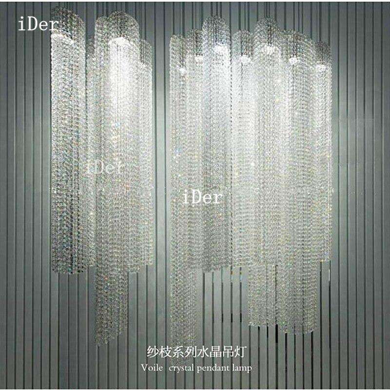 Crystal chandelier Italian post-modern tassel restaurant living room entrance hallway bedroom lamp model  Jane European light - Gustobene