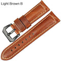 MAIKES Vintage red Italian cow leather watch strap 20mm 22mm 24mm 26mm watch accessories bracelet watchbands for Panerai band
