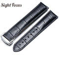 Italian Calfskin Leather Watch Straps for Omega Watch Seamaster Speedmaster De Ville Band 19mm 20mm 21mm Watch Belt Men Bracelet - Gustobene