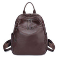Aodux 100% Soft Natural Calfskin Italian Genuine Leather Shoulder Women Backpack Female Lady Coffee Black Cowhide Bag Backpacks - Gustobene