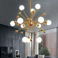 Globe chandelier Lighting Kitchen Restaurant golden chandelier plexiglass acrylic molecule sputnik lamp italian chandelier - Gustobene
