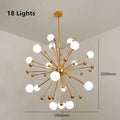 Globe chandelier Lighting Kitchen Restaurant golden chandelier plexiglass acrylic molecule sputnik lamp italian chandelier - Gustobene