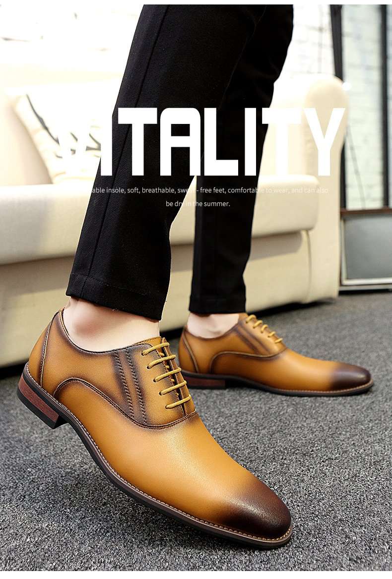 Italian Classic Formal Groom Shoes - Gustobene
