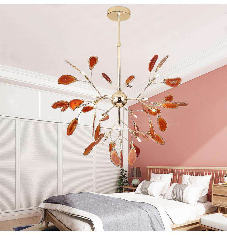 Modern LED Pink chandelier Italian Design - Gustobene