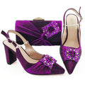 Gold New Design African Women Shoes And Bag Sets With Rhinestones Pumps Italian Shoes With Matching Bags For Evening Party - Gustobene