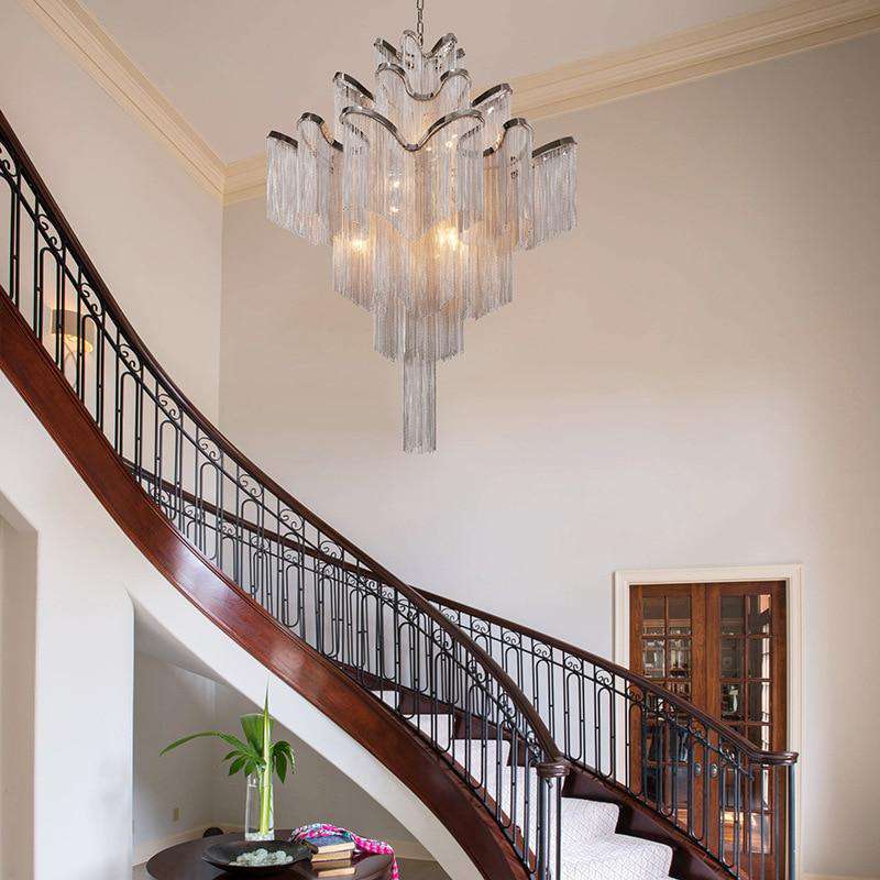 Italian Design Silver Art chandelier - Gustobene