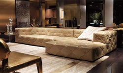 top graded italian genuine leather sofa sectional living room sofa home furniture big size with crystal buttons SF314