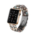 Italian Resin Band for iWatch 44MM/42MM For Apple Watch 5 40mm 38mm Bracelet Wrist Ceramic Strap handmade Series 5/4/3 Watchband