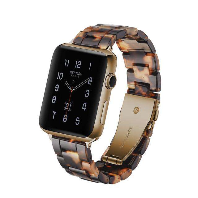 Italian Resin Band for iWatch 44MM/42MM For Apple Watch 5 40mm 38mm Bracelet Wrist Ceramic Strap handmade Series 5/4/3 Watchband