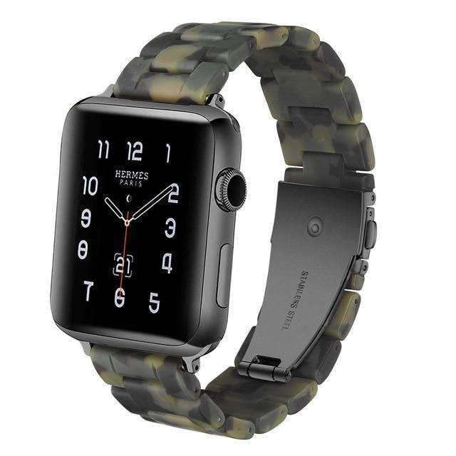 Italian Resin Band for iWatch 44MM/42MM For Apple Watch 5 40mm 38mm Bracelet Wrist Ceramic Strap handmade Series 5/4/3 Watchband