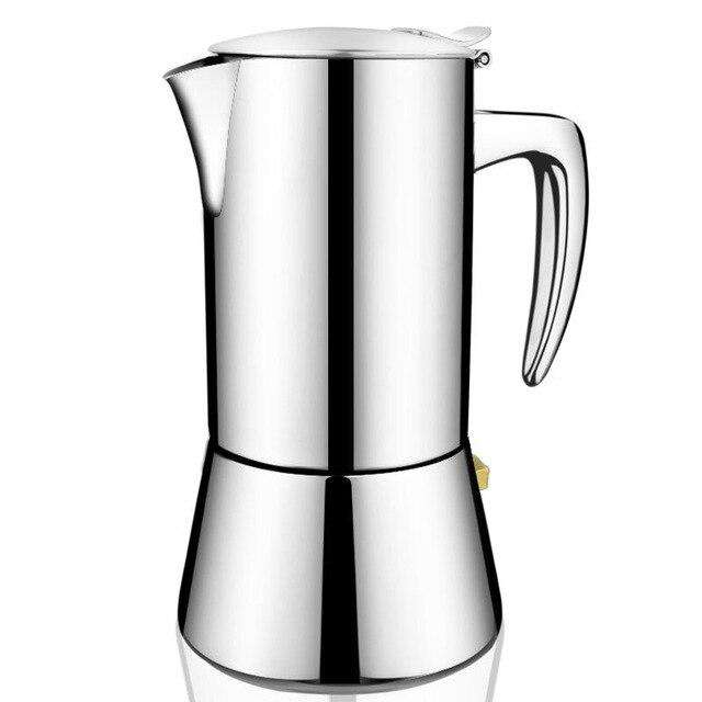 geyser coffee maker induction cooker 300ML 304 Stainless Steel espresso coffee maker Coffee pot  Moka Pot italian coffee machine - Gustobene