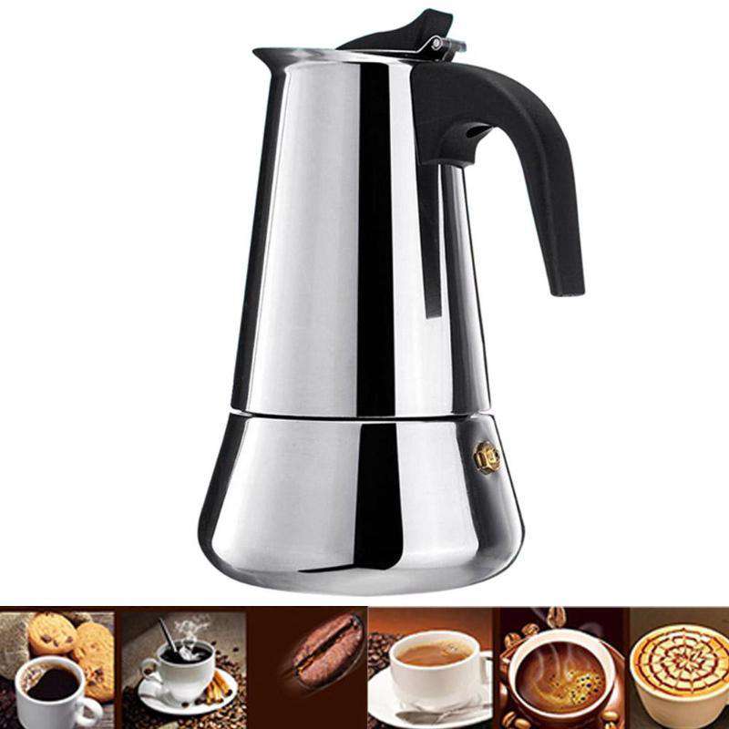 100/200/300/450ml Coffee Maker Italian Top Moka Espresso Cafeteira Expresso Percolator Stainless Steel Stovetop Coffee Maker Pot - Gustobene