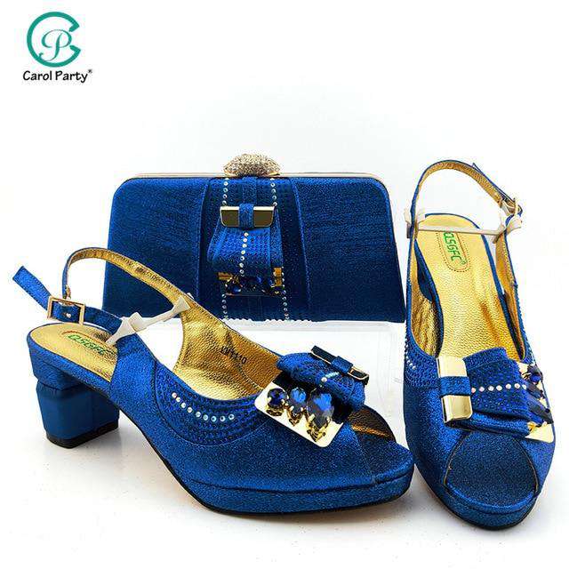 2020 New Arrival Italian design Shoes with Matching Bags for Wedding Wine Color Nigerian Women Wedding Shoes and Bag Set - Gustobene