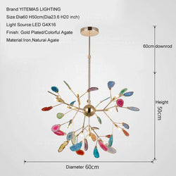 Modern LED Pink chandelier Italian Design - Gustobene