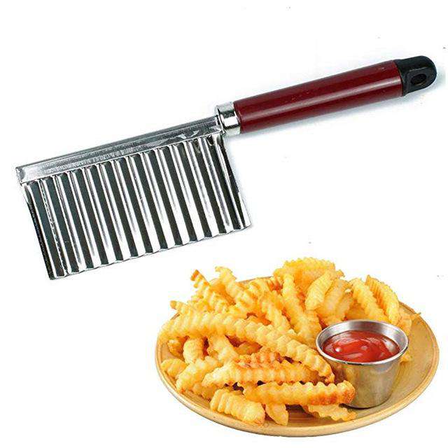 Potato Wavy Edged Knife Stainless Steel Kitchen Gadget Vegetable Fruit Cutting Peeler Cooking Tools kitchen knives Accessories