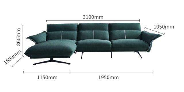 Italian technology cloth three-person down sofa Nordic minimalist living room combination small apartment furniture - Gustobene