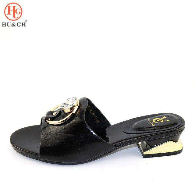 New Arrival Italian Nigerian Party Shoes Without Bag Set Yellow Color Fashion Slipper Wedding African Shoes Not Matching Bag Set
