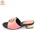 New Arrival Italian Nigerian Party Shoes Without Bag Set Yellow Color Fashion Slipper Wedding African Shoes Not Matching Bag Set