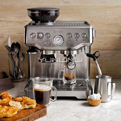 Espresso Coffee Maker Grind Beans Semiautomatic 15Bar Grinder Steam Coffe Machine - Gustobene