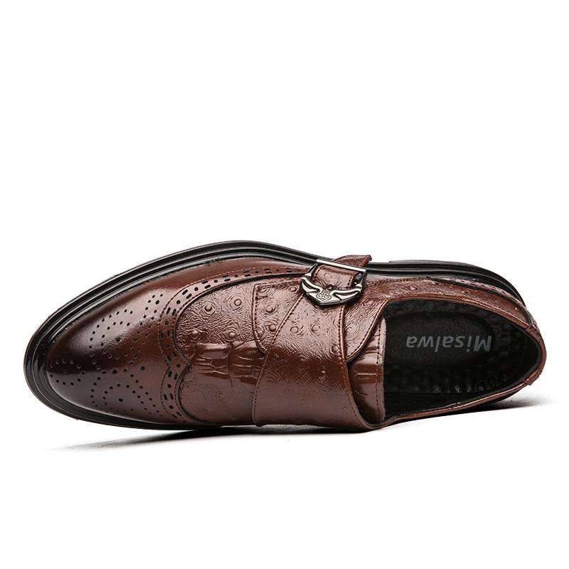 Modern Italian Buckle Strap Formal Shoes - Gustobene