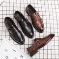 Modern Italian Buckle Strap Formal Shoes - Gustobene
