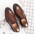 Modern Italian Buckle Strap Formal Shoes - Gustobene