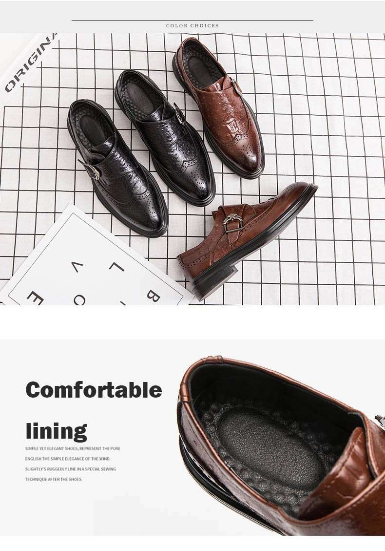 Modern Italian Buckle Strap Formal Shoes - Gustobene