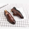 Modern Italian Buckle Strap Formal Shoes - Gustobene