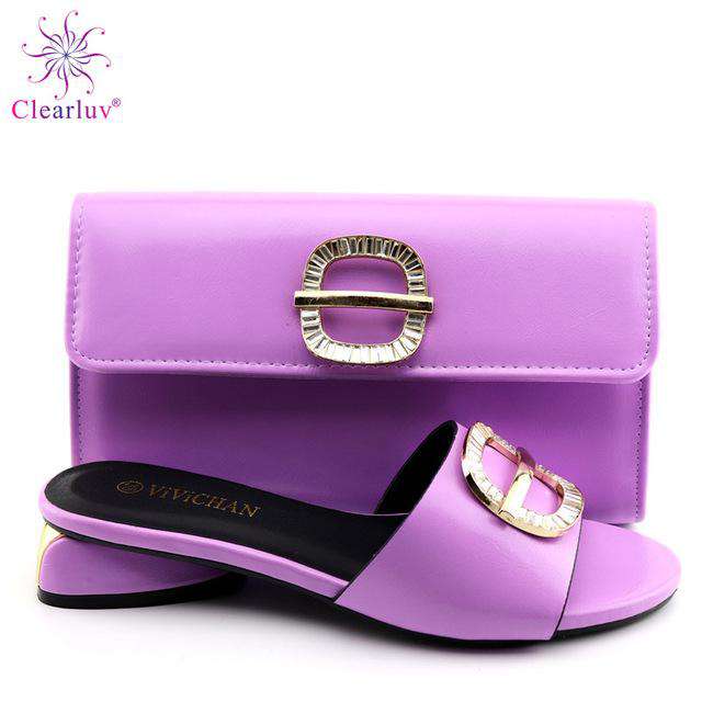 2019 New yellow Matching Shoes and Bag Set In Heels African Shoes and Matching Bags Italian Pumps Matching Shoe and Bag Set - Gustobene