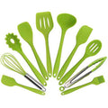 10pcs Non-Stick Kitchenware Silicone Heat Resistant Kitchen Cooking Utensils Baking Tool Cooking Tool Sets - Gustobene