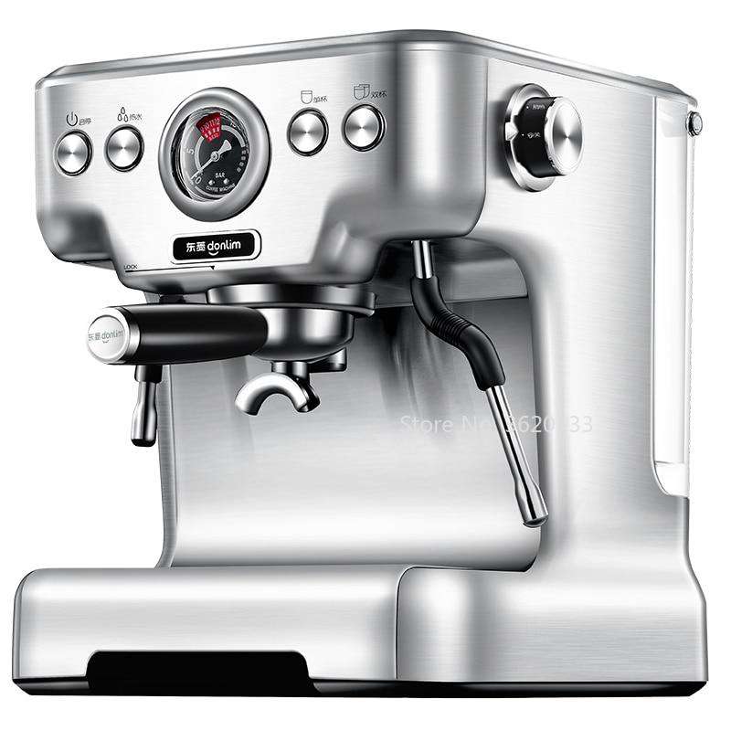 Authentic Coffee Machine Maker Espresso Cups  Steam Type Semiautomatic 20Bar Home Commercial Milk Frother  Stainless Steel 220V - Gustobene