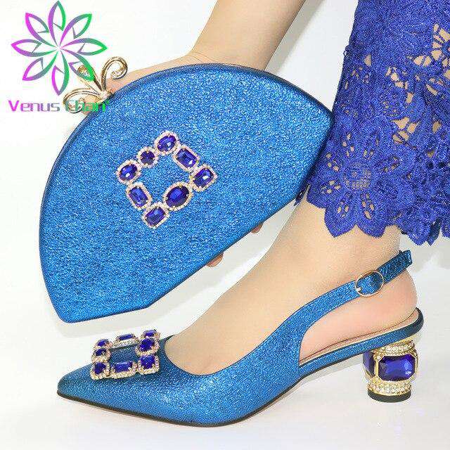 Italian Design Shoes and Bag To Matching African Shoes and Bag Set For Party Nigerian Women Fashion Shoe - Gustobene